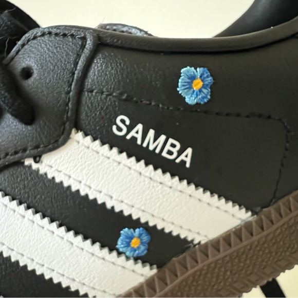 Adidas Samba OG Light Blue Floral Sneakers Women’s 10 New (No Box) - Picture 3 of 8
